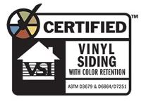 certified vinyl siding color retention