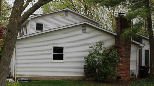 EverPlank Ohio Case Study Chimney End View Before