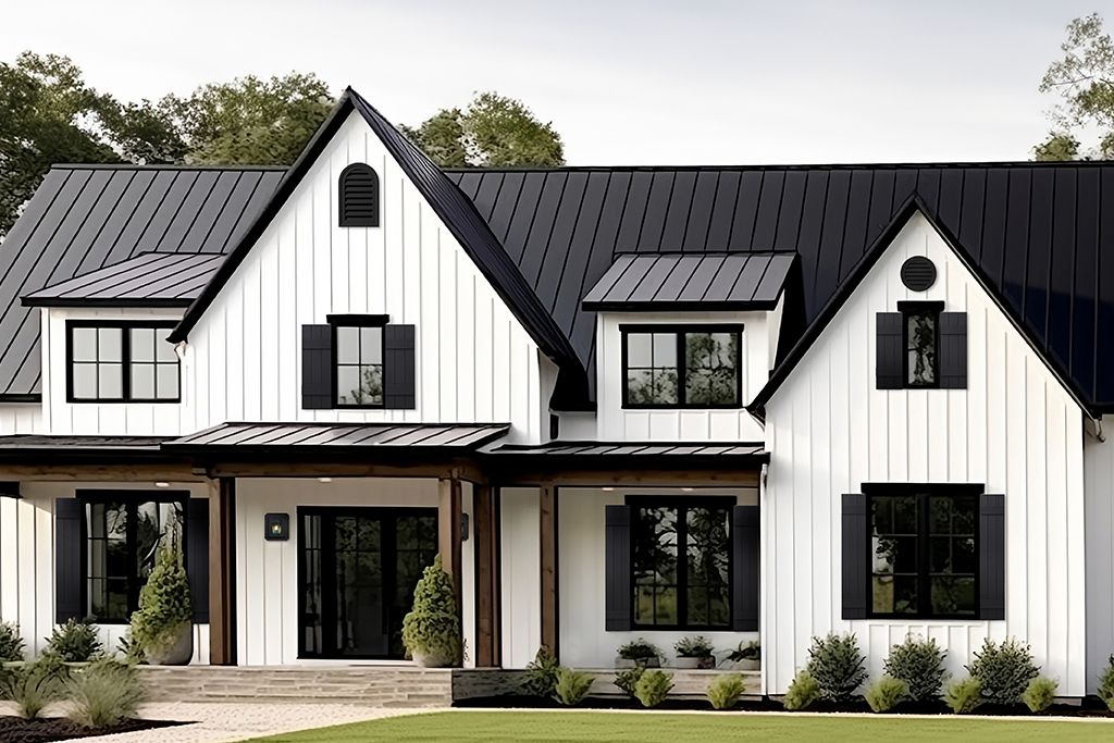 black home accents add drama
