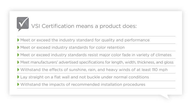 certified siding