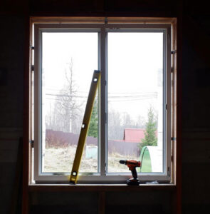Interior View of Window During Cold Weather Installation